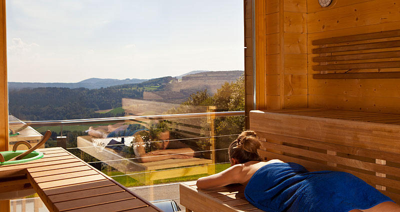 Sauna mit Fenster