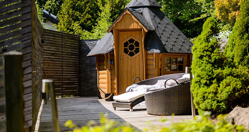 Sauna im Wald Blockhaussauna