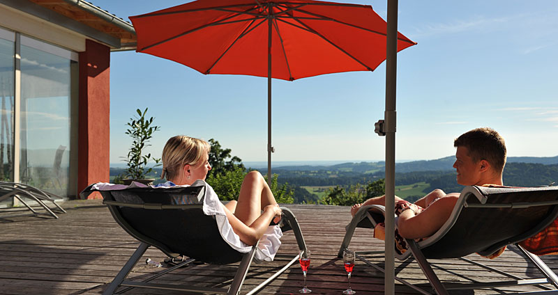 Fernblick vom Hotel im Bayerischen Wald